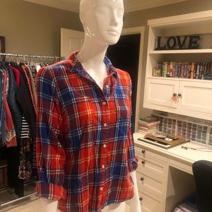 Old Navy Bright Flannel Top